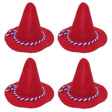 4x ROTER SEPPELHUT / Oktoberfest München Bayern Wiesn Seppl Seppel Kostüm Hut