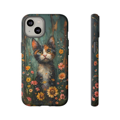 Calico Cat Pastel Floral Phone Case for iPhone, Samsung Galaxy, Pixel - 第 50/191 張圖片