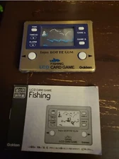 Lotte Gum LCD Card Game Gakken Fishing Color Gold Rare With Manual 