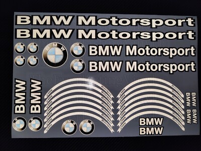 Kit d'autocollants réfléchissants BMW M power, feuille de 37 x