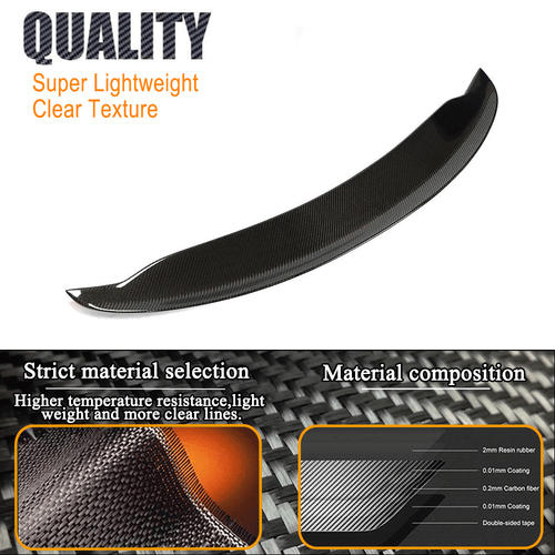 For Porsche Cayman Boxster 981 Coupe 13-16 Carbon Fiber Rear Trunk Spoiler Wing - Picture 8 of 12