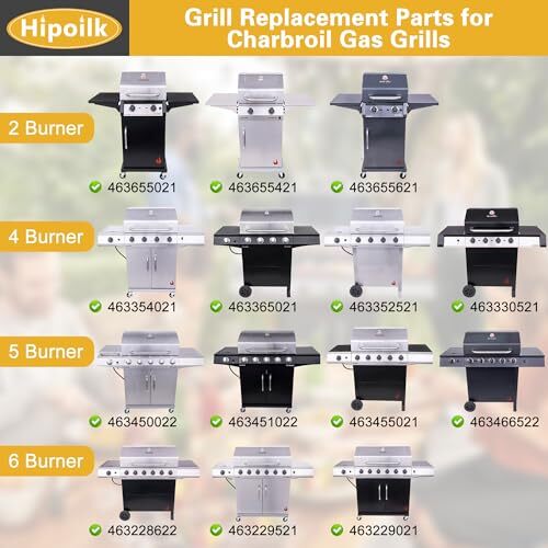 Grill Grates Grill Parts Kit For Charbroil Performance 5-Burner