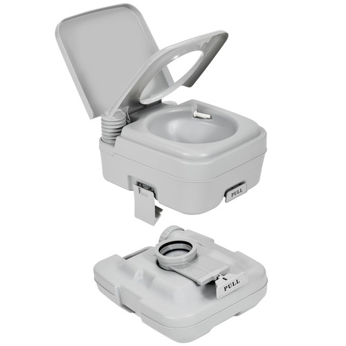 Portable Toilet 2.6 Gallon 10L Flush Travel Camping Outdoor Indoor Commode Potty - Picture 12 of 13