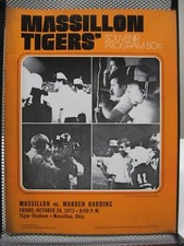 1973 Football Program Massillon Tigers vs Warren Harding Panthers