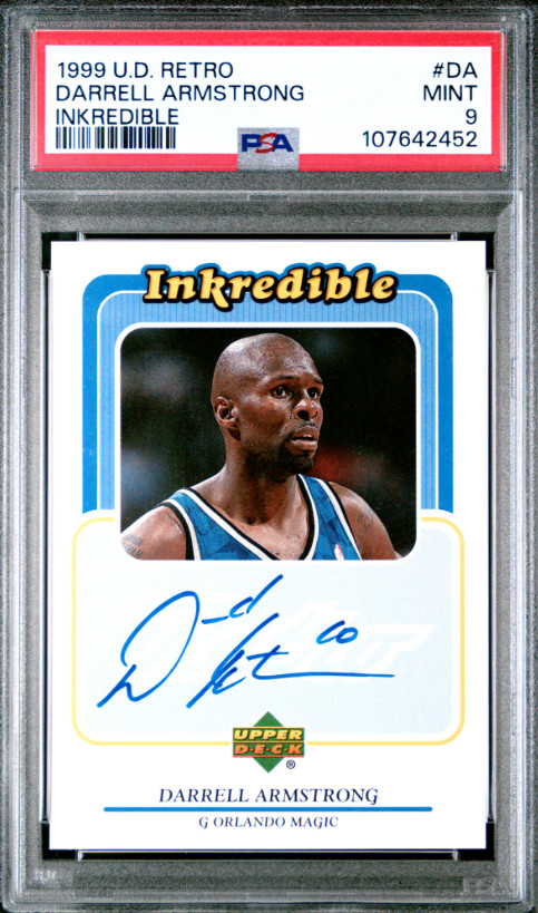 1999-00 Upper Deck Retro Darrell Armstrong Inkredible Auto #DA Magic PSA 9 *452