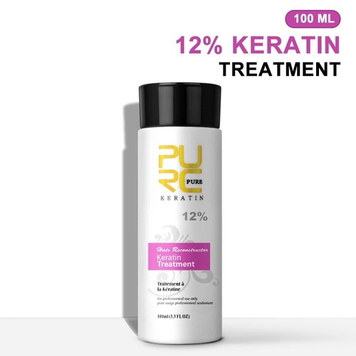 Tratamiento de queratina pura 12 por ciento reparación del cabello suave sin frizz brillo de seda - Imagen 1 de 14