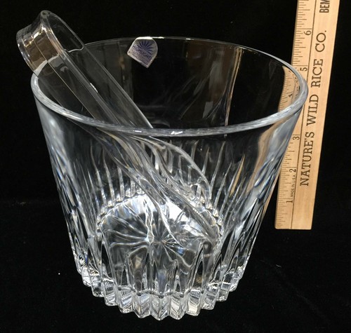 Cubo de hielo de cristal con pinzas Princess House Heritage plomo 52 oz vidrio y plástico - Imagen 2 de 8