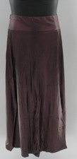 SHEIN Plus Size Women Split Thigh Burgundy Solid Faux Leather Skirt 2XL NWOT