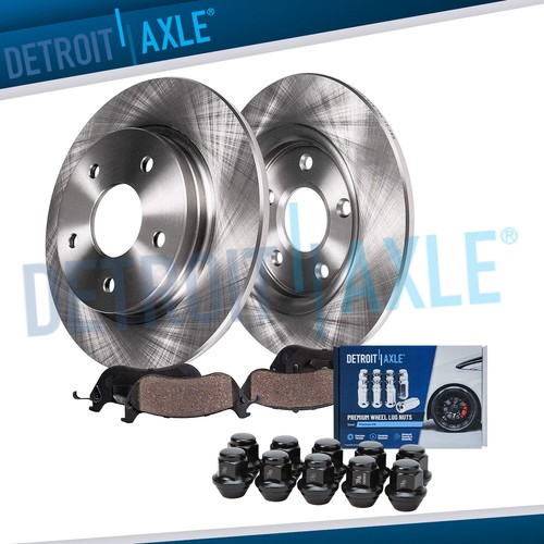 Rear Disc Rotors & Brake Pads w/ 10pc Wheel Lug Nuts for Ford Fusion Lincoln MKZ eBay
