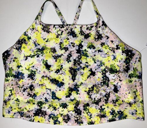 Old Navy Active Women's Sports Bra Tank Top XL Powersoft Floral Multicolor NWT