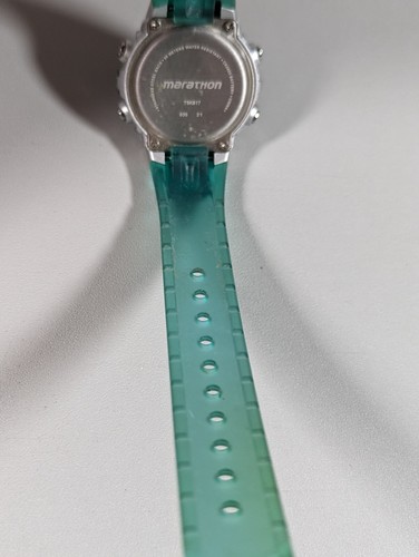 Marathon Digital Day Date Alarm Timer Indiglo Green Resin Band Watch New Battery - Picture 9 of 10