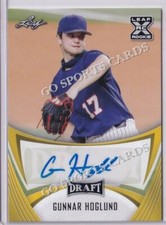 2021 Leaf Draft BA-GH1 Gunnar Hoglund XRC Autograph Gold Athletics