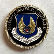 USAF AIR FORCE MATERIAL COMMAND Challenge Coin Wings Case