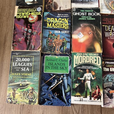VINTAGE SCI-FI BOOKS, LOT OF 20 PB: Turner, Verne, Vance