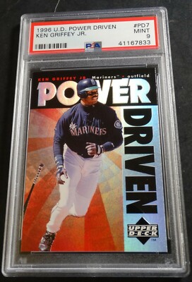 RARE 1996 KEN GRIFFEY JR U.D. POWER DRIVEN #PD7 PSA 9 MARINERS POP 5