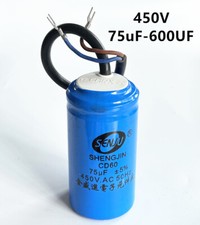 CD60 75 - 600 uF 450VAC 450V Motor Start Capacitor 100 200 300 400 MFD 5 50Hz