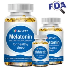 NEW Melatonin Capsules 10mg 10/60/120ct 1 Bottles Melatonin Capsules for Adults