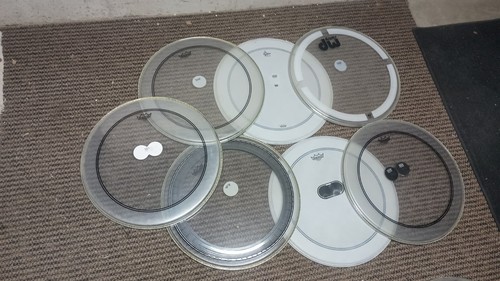 23 Piece Drum Head Assortment 24" 22" 16" 14" 12 10" 8" Remo Evans Aquarian DW - Picture 7 of 24