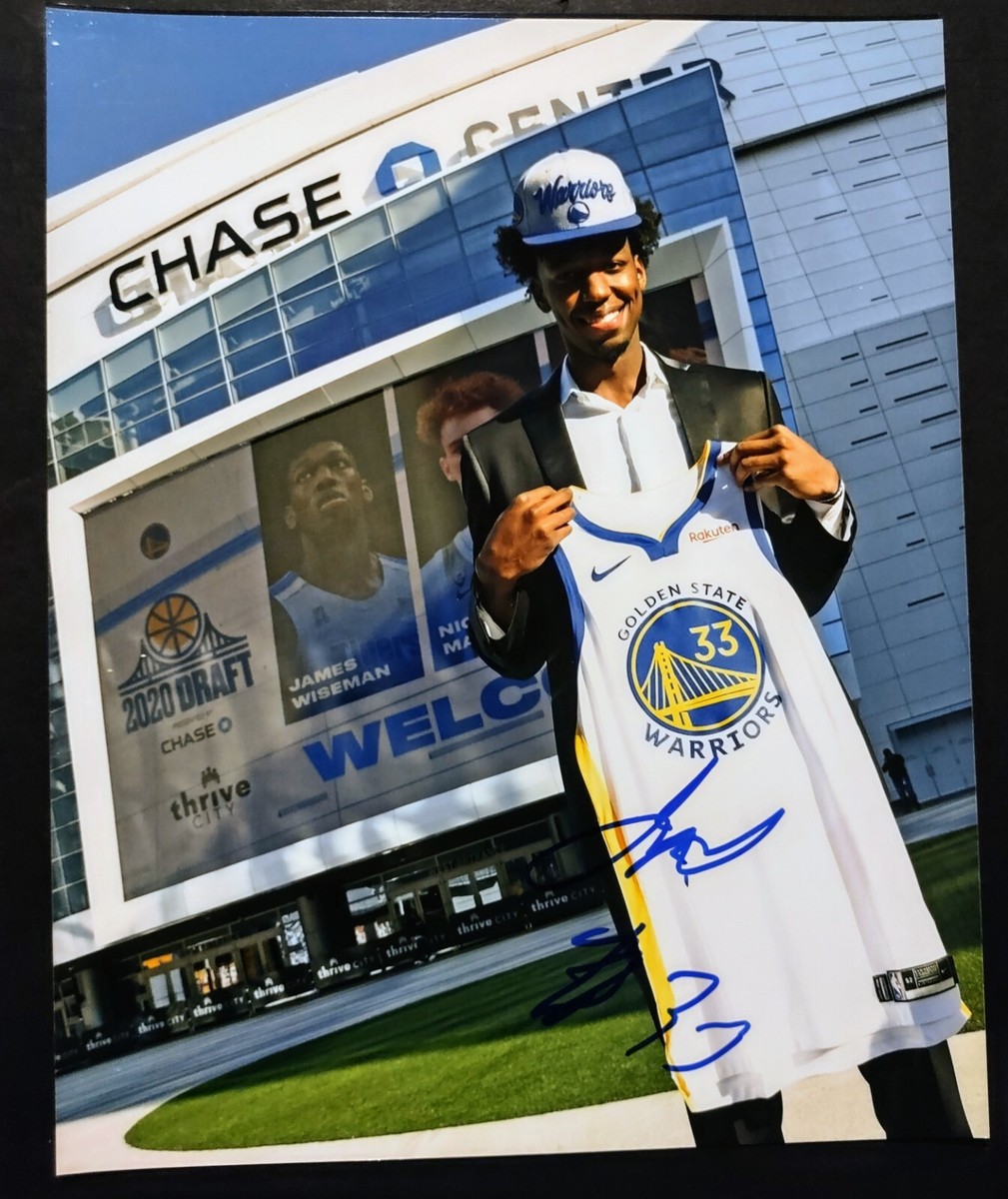 JAMES WISEMAN GOLDEN STATE WARRIOR SIGNED 8X10 PHOTO DUB NATION NBA FINALS  PROOF