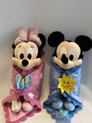 Disney Babies Minnie And Mickey Mouse Blanket Plush 11