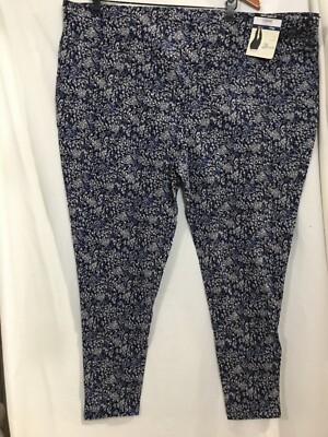 New Terra & Sky High Rise Fitted Leggings Plus Women many sizes Feather Texture
