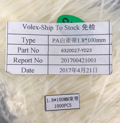 Zip Ties Plastic Cable 1.8 x 100 mm Ties 3000 Cables Ties in Total - Picture 4 of 4