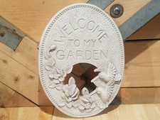 Welcome To My Garden Spring Garden Decor Wall Hanging Sign Oval - Swanky Barn