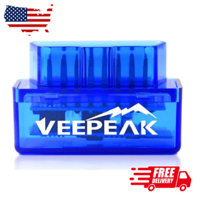 Veepeak Mini Bluetooth OBD II Scanner Android Only Auto Check Engine Car Scan-US