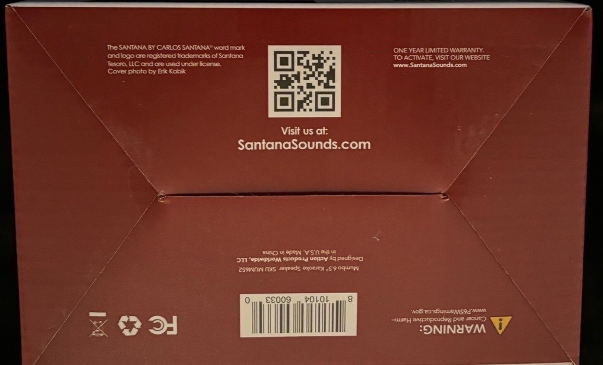 Haut-parleur de karaoké portable Santana Mumbo 6,5 DEL couleur