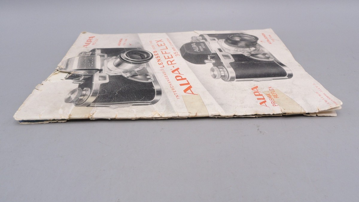 Brochure ALPA-Reflex, Objectifs interchangeables 24 pages VINTAGE