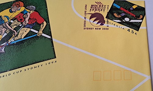 HOCKEY WORLD CHAMPIONSHIP 1994 FDC PSE - POSTMARKED SYDNEY NSW 2000 - Picture 4 of 4