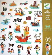 DJECO*Kinder*160*Deko*Sticker*Aufkleber*Piraten*