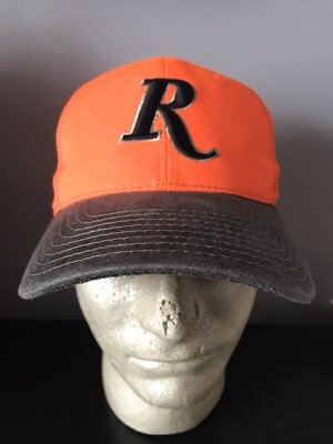 REMINGTON HUNTING BLAZE ORANGE Trucker Hat Baseball Cap Vintage Lid