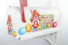 Mailbox Magnet Partial Cover Happy Easter Gnome Lg & Sm Easter Eggs