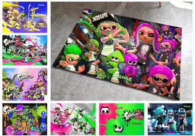 Splatoon Personalised Rug Door Mat Room Soft Carpet Boys Girls Bday ...