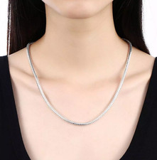 925 Sterling Silver Solid 20 Inch Snake Chain Bracelet Necklace For Women Men