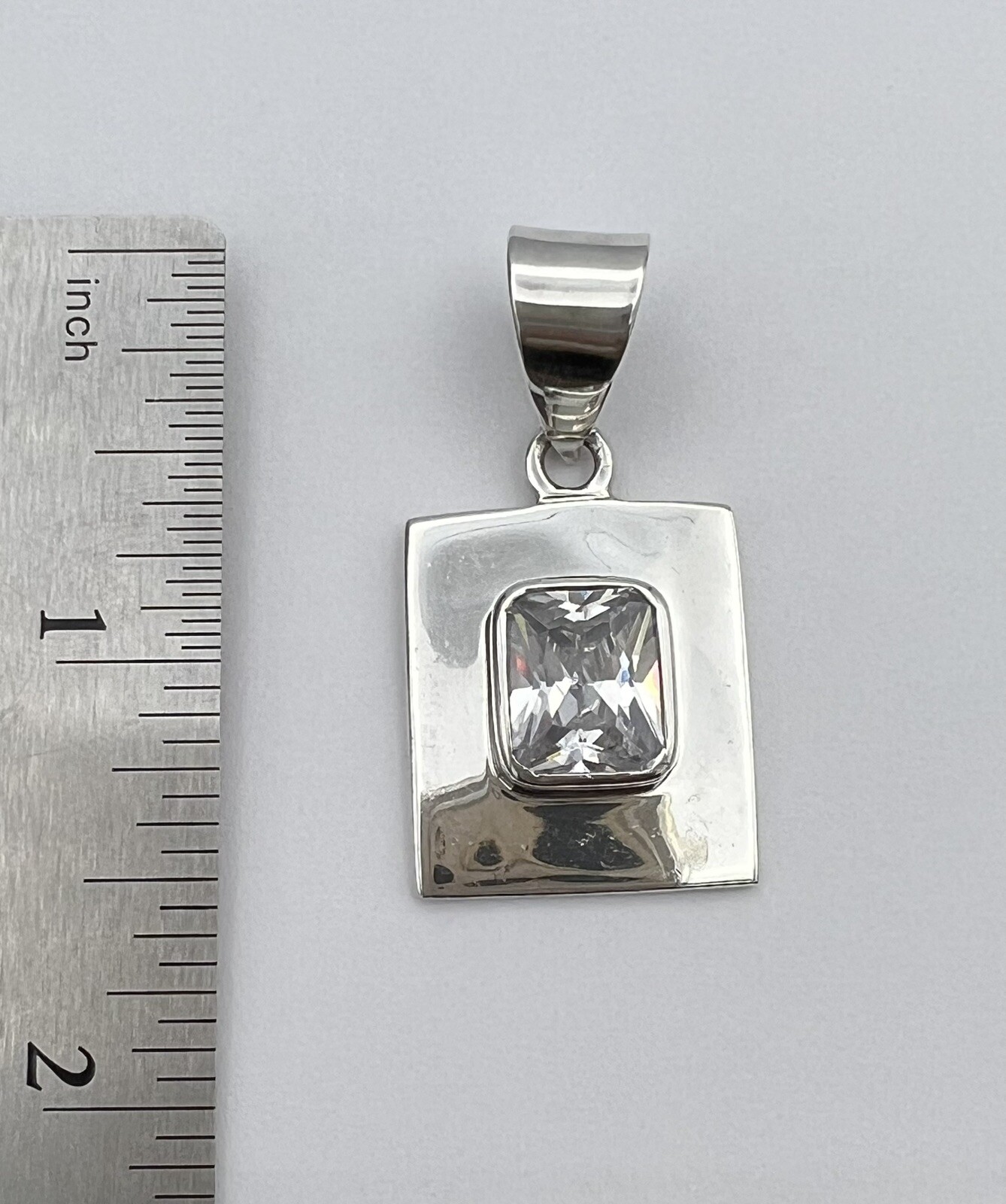 Silpada Sterling Silver Rectangular Cz Pendant - image 5