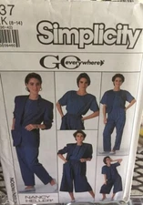 Simplicity - #9337 pattern - size KK 8-14 designed by Nancy Heller - 1988