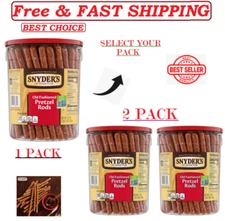 New - Snyder's of Hanover, Old Fashioned Pretzel Rods, 27 Oz, { Select Pack }.,