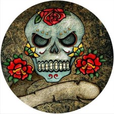 Slipmat Scratch Pad Felt for any 12" Turntable LP DJ Record Player SKULL ART 1