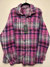 Alpine design men’s flannel shirt, XL, pink plaid NWT
