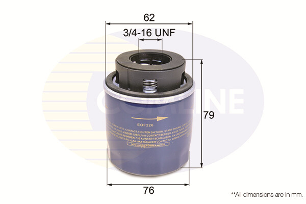 COMLINE EOF226 Oil Filter for AUDI,SEAT,SKODA,VW