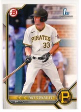 Tres Gonzalez 2022 1st Bowman Draft #BD157 Pirates Rookie RC - QTY