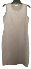 calvin klein faux suede bone color size 10 dress