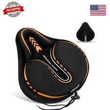 Nueva Funda de Asiento de Bicicleta de Gel Grande, Cojín de Asiento de Bicicleta Extra Suave para Hombres Mujeres Com...