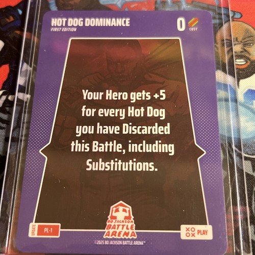 Bo Jackson Battle Arena Update PL-1 Hot Dog Dominance SSP Rare