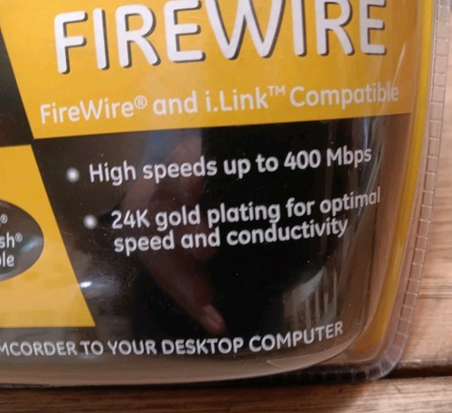 2 sealed GE 10 FT Firewire Cables 6 PIN to 4 PIN IEEE 1394 New Sealed - Picture 3 of 8