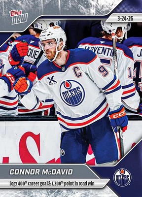 2025-26 NHL TOPPS NOW  Sticker #130   Connor McDavid   400th G / 1,200th Pt