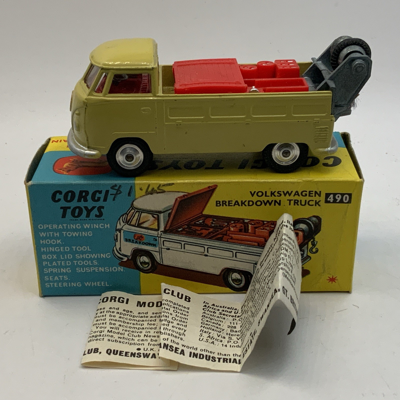 Corgi 490, VW Breakdown truck - Free Price Guide & Review