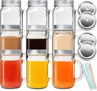 16 Oz Mason Jar Cups With Handle and Lids, Drinking 16Oz-Metal lids, Clear 